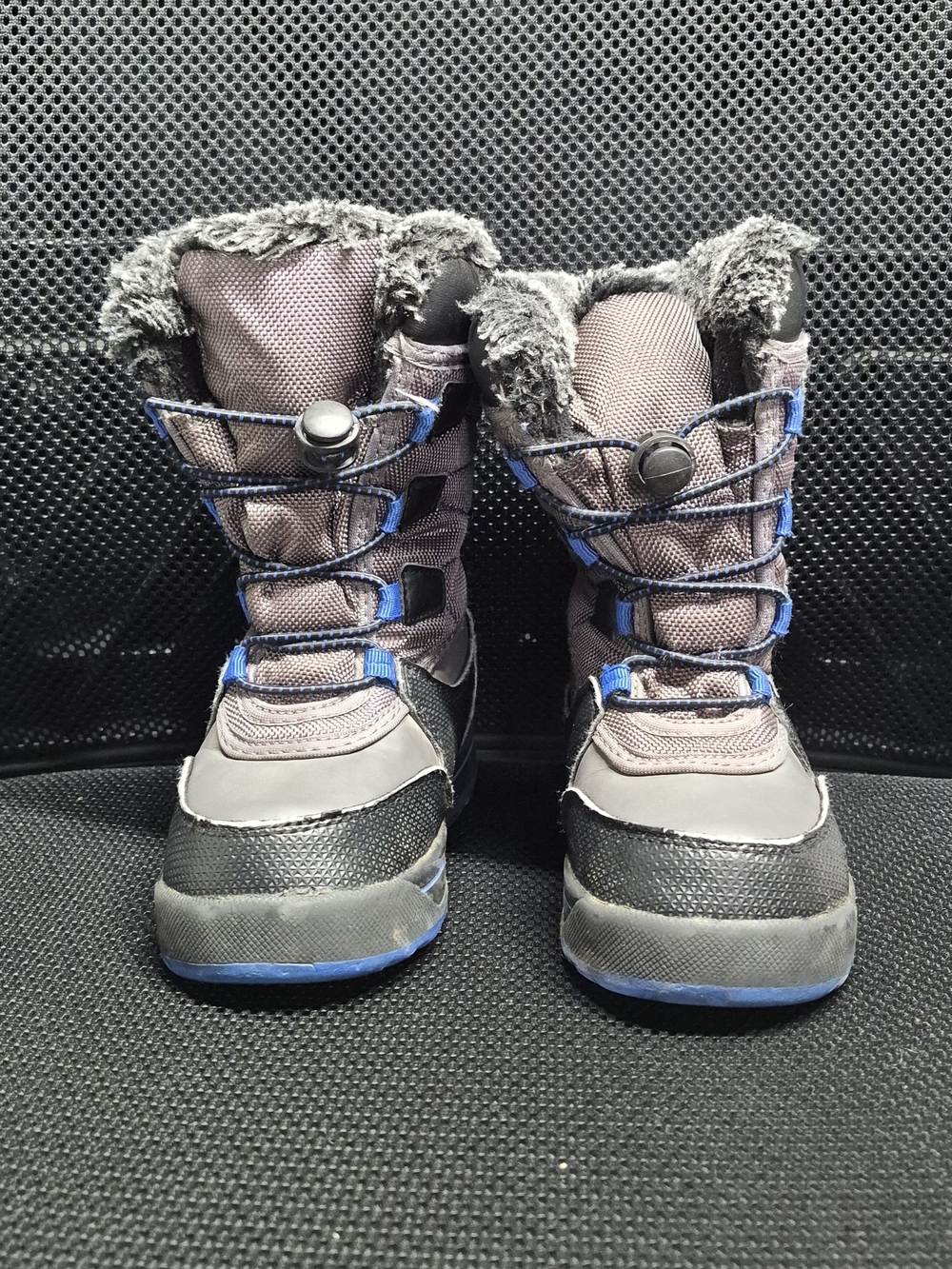 3M Thinsulate Gray and Blue Kids Winter Boots